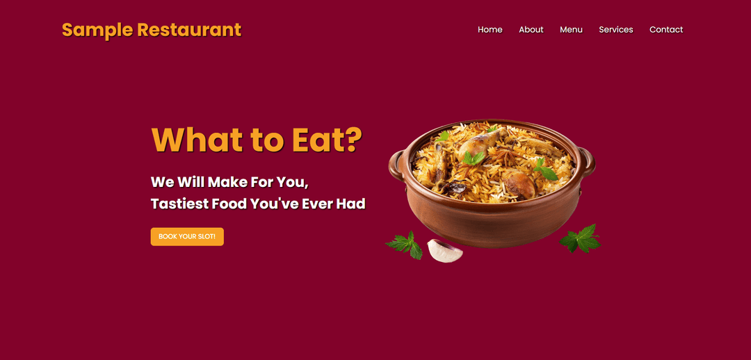 Restaurant Landing Page