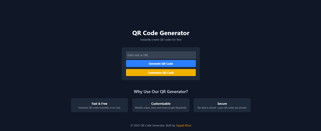 Instant QR Code Generator